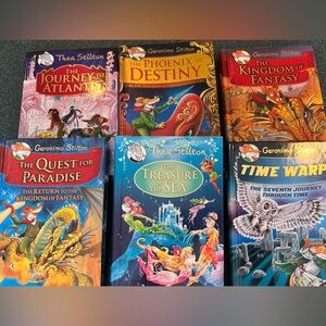 Geronimo and Thea Stilton scholastic kids(GL 2-5)fantasy hardback lot of 6 books